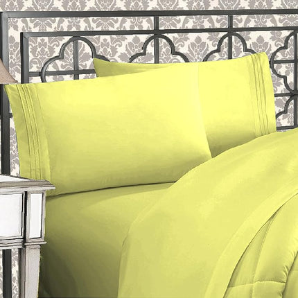 Elegant Comfort 1500 Thread Count Wrinkle & Fade Resistant Egyptian Quality Microfiber Ultra Soft Luxurious 2-Piece Pillowcases, Standard Size, Pistachio Green