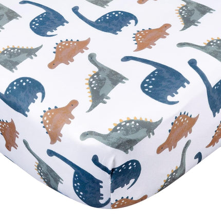 Gerber Baby Unisex Fitted Crib Bedsheet 2-Pack Knit, Dino Time, One Size