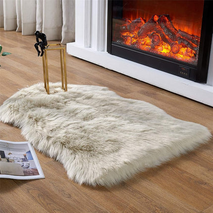 EasyJoy Faux Fur Soft Fluffy Single Sheepskin Styl