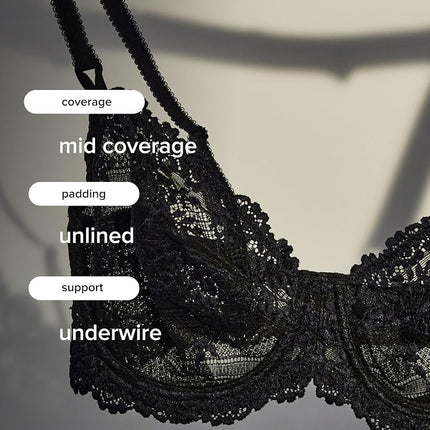 Wacoal Women's Underwired Plain Bra - Black - 38D (Manufacturers Size: 100D)