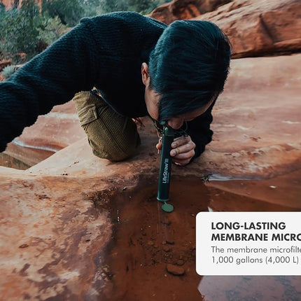Filtre à eau individuel LifeStraw pour la randonnée, le camping, les voyages et la préparation aux situations d'urgence, paquet de 5, bleu