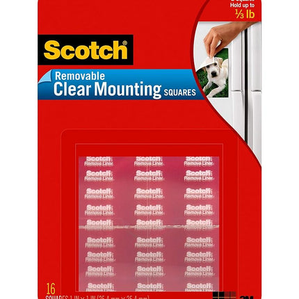 Scotch Removable Mounting Squares, 1-inch x 1-inch