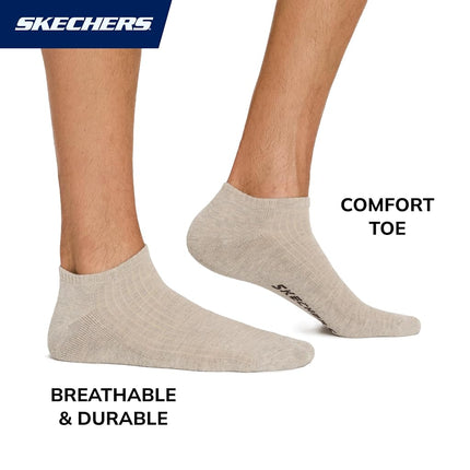 Skechers Men's 10 Pack Cushioned Low Cut Socks, Irish Cream/Chocolate Cake, 43-47