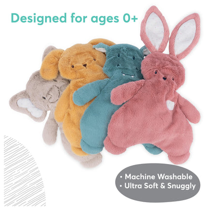 GUND Baby Oh So Snuggly Bunny Lovey, manta de peluche supersuave de primera calidad para bebés y recién nacidos, rosa polvoriento
