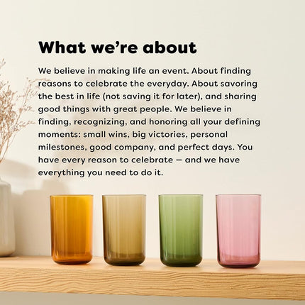 TOSSWARE Reserve 10oz Tumbler - Color Series Set of 4, Premium Quality, Tritan Dishwasher Safe & Heat Resistant Unbreakable Party Cups
