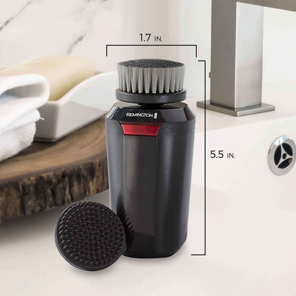 Remington Reveal Cepillo de Limpieza Facial Compacto para Hombres con Cabezales Pre-Afeitado y Carbón (FC1500B)