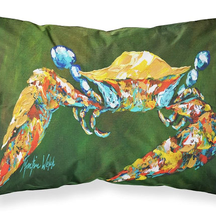Caroline's Treasures MW1157PILLOWCASE Go Green Crab Moisture Wicking Fabric Standard Pillowcase, Large, Multicolor