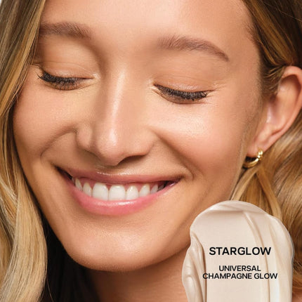 Saie Glowy Super Gel Lightweight Illuminator - Luminizer and Makeup Primer for Glowing Skin - Enriched with Vitamin C + Hydrating Squalane Oil - Starglow (1 oz)