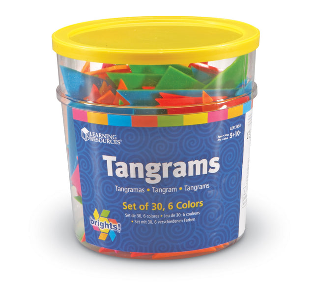 Learning Resources Brights! Tangrams (Set of 30)