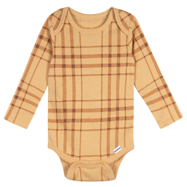 Paquete de 6 bodys de manga larga Gerber para bebé, estilo western, 0-3 meses