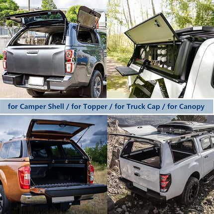 70952pk C16-15645 17 inch 20lb/89N Gas Strut Shock Spring Lift Support for Leer Camper Shell Truck Topper Cap Canopy Door Window Toolbox Snugtop Replacement Parts, GSNI-5200-20, C1615645, Set of 2