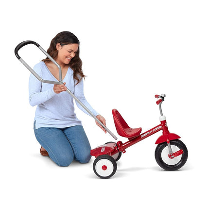 Kids Bike, Toddler Bike, Toddler Toys, Kids Toys for Ages 2-4, Radio Flyer Deluxe Steer & Stroll Tricycle, Trike for Ages 2-5, Red