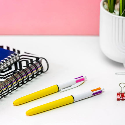 BIC 4 Colours Sun Ballpoint Pens - Box of 12