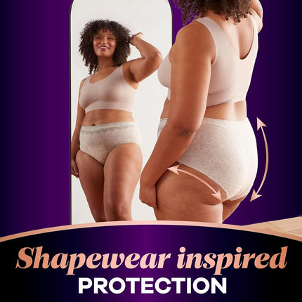 Always Discreet Boutique, Incontinence & Postpartum Underwear For Women, Maximum Protection, Small/Medium, 12 Count