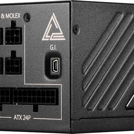 MSI MEG Ai1300P PCIE5 Power Supply Unit, UK Plug - 1300W, 80 Plus Platinum, Fully Modular ATX 3.0, PCIe 5.0 GPU Support, Japanese Capacitors, Gaming Intelligence, Sleeved Cables - 10 Year Warranty