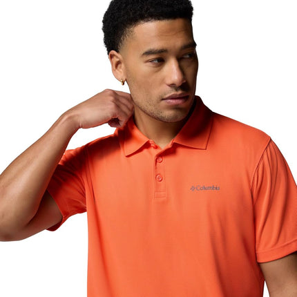 Columbia Men's Utilizer Short Sleeve Polo, Zing, Large Tall