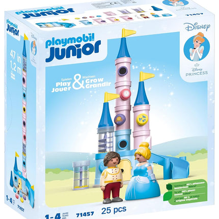 Playmobil 71457 JUNIOR & Disney: Cinderella's Castle, toys for toddlers, made from over 90% plant-based plastics, gifting toy and fun imaginative role-play, playsets for children ages 12 months+