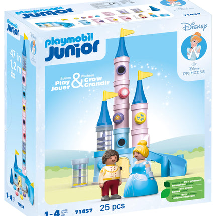 Playmobil 71457 JUNIOR & Disney: Cinderella's Castle, toys for toddlers, made from over 90% plant-based plastics, gifting toy and fun imaginative role-play, playsets for children ages 12 months+