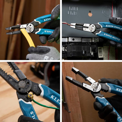 Klein Tools K12065CR Wire Stripper/Cutter/Crimper Tool for Cutting, Stripping, Crimping, Twisting (8-18 AWG Solid, 10-20 AWG Stranded)