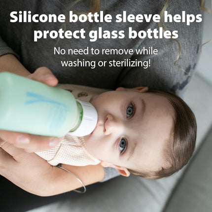 Dr. Brown's Options and Glass Feeding Bottle with Level 1 Teat 2 Pack, 120 ml