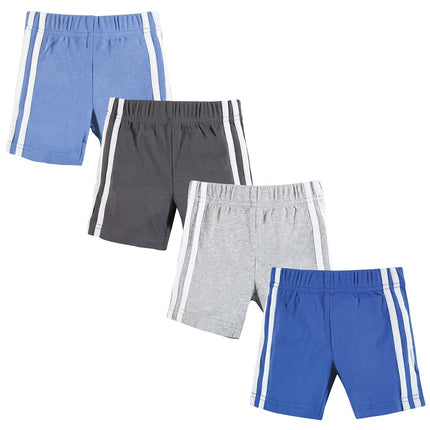 Pantalones cortos de bebé unisex Hudson Baby, paquete de 4, azul, 6-9 meses