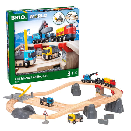 BRIO World Rail and Road Loading Train Set for Kid