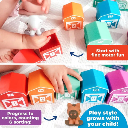 Learning Resources Peekaboo Learning Farm, Ages 3+, Counting Toy