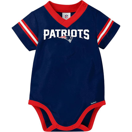 NFL New England Patriots Baby-Boy Dazzle Bodysuit, Team Color, 6-12 Months (138781160PTS612-417)