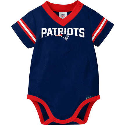 NFL New England Patriots Traje de bebé de equipo, azul/rojo/blanco New England Patriots, 18 meses (138781160PTS18M-417)