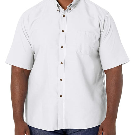 Red Kap Men's Size RK Poplin Dress Shirt, White, X-Large/Tall
