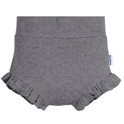 Gerber Baby Girls' 3-Pack Bubble Shorts, White, 12 Months