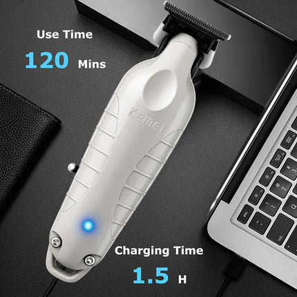 KEMEI PG2299 Professional Cordless Hair and Beard Trimmer, Gray