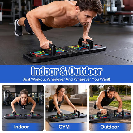 POSKOU Push Up Board Pushup Bar Multifunction Push Up Handles Exercise Workout Fitness Equipment for Home Gym (counter mode)