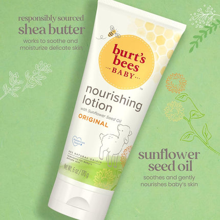 Burt's Bees Baby Bee Nourishing Lotion, Original, 6 Ounce (Pack of 3) by Burt's Bees