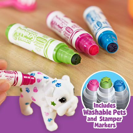 CRAYOLA Scribble Scrubbie Pets Tattoo Shop, Toy Pet Playset, Gift for Kids, Age 3, 4, 5, 6