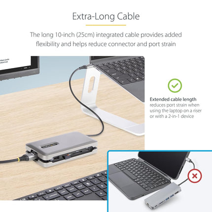 StarTech 6-in-1 USB-C Dock, 4K 60Hz HDMI HDR10, GbE, SD, MacBook M1-M4