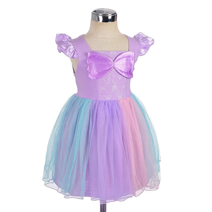 Dressy Daisy Princess Mermaid Dress Up Clothes Halloween Fancy Party Tulle Skirt Summer Outfit for Toddler Girls Size 4, 149
