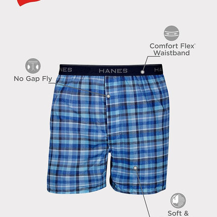 Hanes Men's Boxer Shorts (Pack of 5), Pack of 6, Assorted, XXL