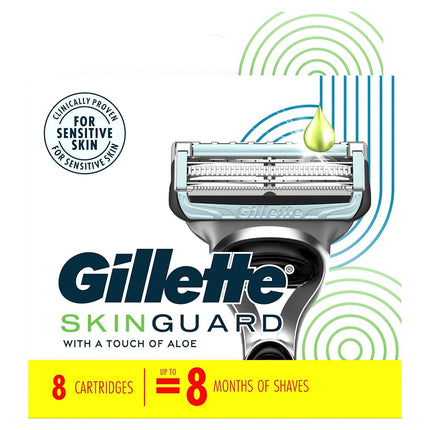 Gillette SkinGuard Men's Razor Blade Refill for Sensitive Skin, 8 Blade Refills