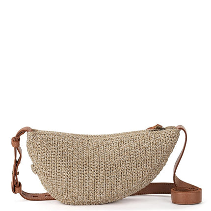 The Sak Tess Sling Purse - Small Woman's Crossbody Bag For Everyday & Travel - Handbag With Zipper Closure & Adjustable Strap, Bamboo Crochet, Medium