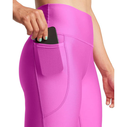 Under Armour Women's HeatGear Armour High Waisted Ankle No-Slip Leggings Trousers, (572) Vivid Magenta/White, X-Large