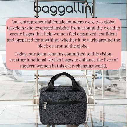 Baggallini Unisex's Hanging Travel Toiltery Kit, Midnight Blossom Print, One Size