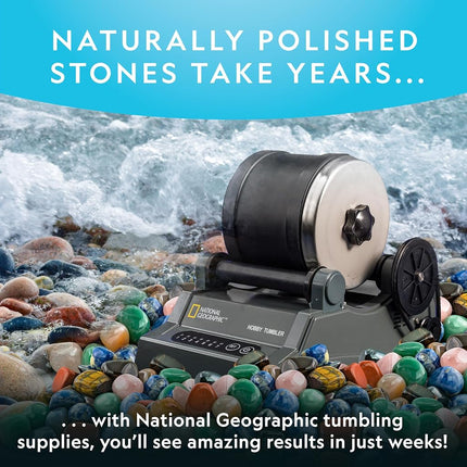 NATIONAL GEOGRAPHIC Rock Tumbler Grit - 1.49kg Polishing Grit Media for Any Rock Tumbler, Rock & Stone Polisher, Polishes 3.63 - 4.54kg of Rocks