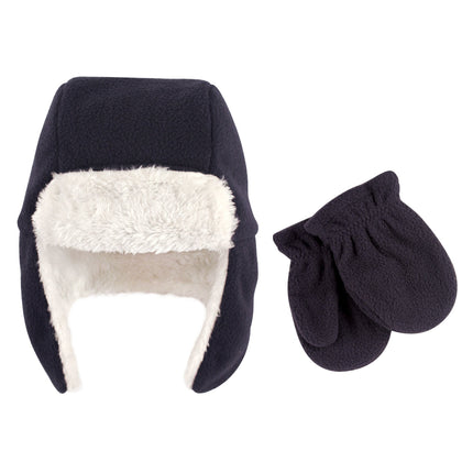 Hudson Baby Fleece Trapper Hat and Mitten Set Acce