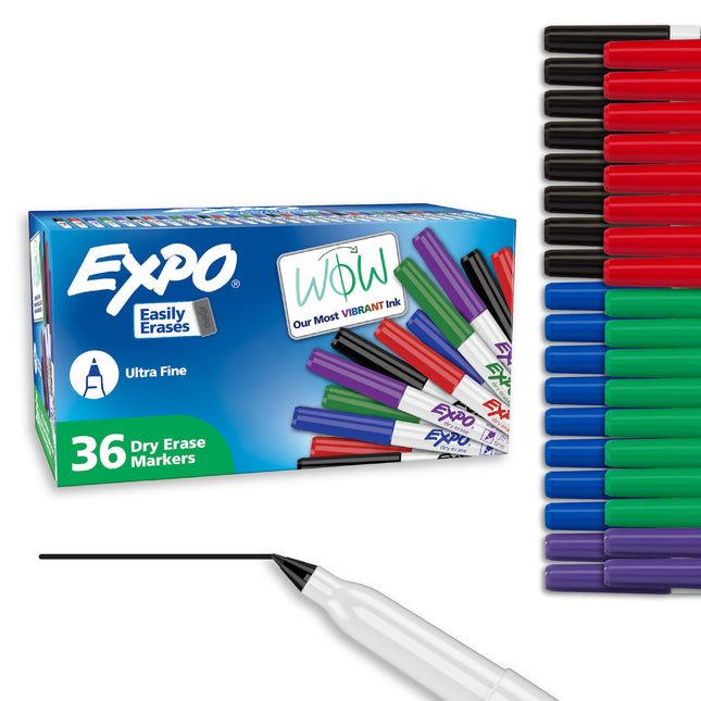 EXPO 86601 Low-Odor Dry Erase Markers, Fine Tip, A