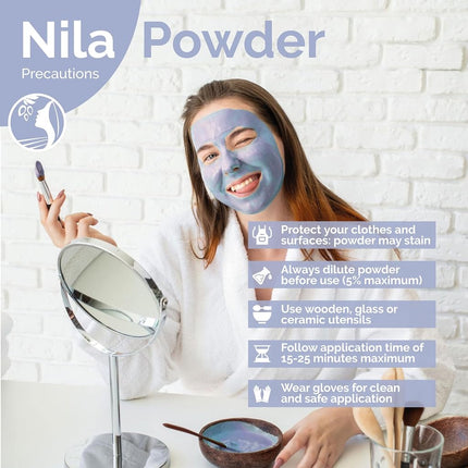 Fatima's Garden Pure Nila Indigo Powder 100g - Natural Moroccan Face & Hair Care Powder for Exfoliating and Moisturizing