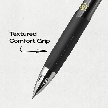 Uni-Ball Signo 207 Retractable Gel Pen, Micro Point, Black Ink, 12-Count
