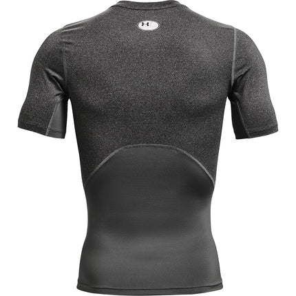 Under Armour Mens Ua Hg Comp Short-sleeved Sports T-shirt For Men, Comfortable And Lightweight Gym Clothes Workouts, Carbon Heather, XS