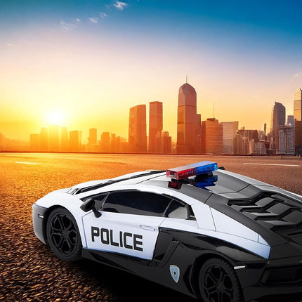 CMJ RC Cars Lamborghini Aventador LP700-4 Police Car Officially Licensed Remote Control Car 1:24 Scale Working Lights 2.4Ghz