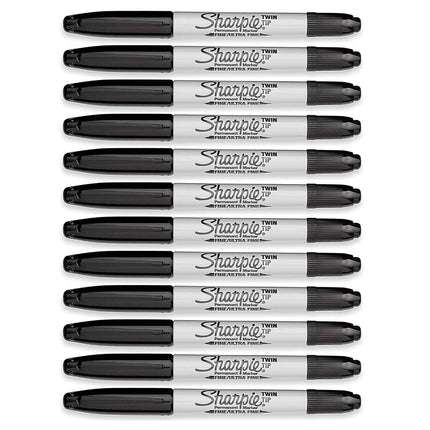 Sharpie Permanent Marker, Twin Tip, Fine and Ultra